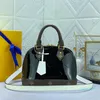 Totes Bag Women Lacquer Shell Package Toron Handle Shoulder Handbags Purse Double Zipper Closure Pouch Removable Shoulder