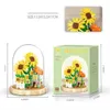 Blocks Building Blocks Flower Small Particle Rose And Chrysanthemum Potted Bouquet Children's Toys Home Decor Puzzle Block Toys R230701