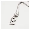 Collane con ciondolo Collana con iniziale E Argento sterling con zirconi cubici 26 lettere dell'alfabeto Gioielli per le donne Teen Girlpendant Drop D Dhewc