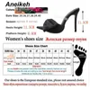 Slippers Aneikeh Sexy Fashion Silk Butterfly-Knot Patchwork PVC Shallow NEW 2023 Summer Head Peep Toe Stiletto High Heels Sandalias Mujer J230519