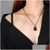 Pendant Necklaces Zorcvens Fashion Urn Water Tear Drop Necklace Stainless Steel Droplet Collar For Women Men Ash Jewelry Delivery Pen Dhmbv