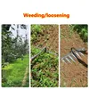 Leveranser andra trädgårdsmaterial Hoe Weeding Rake Farm Tool Weeding and Turning the Ground Loose Soil Artefact Nail Rake Tool Artifact Harrow