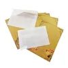 Hediye sargısı 100pcs/lot boş yarı saydam parşömen zarfları DIY Çok Fonksiyonlu Kart Zarfı Düğün Doğum Günü İçin Mühür Çıkartma
