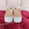 المصمم الساخن Womans Shoes Leather Lace Up Men Fashion Platform Sneakers