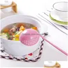 Utensili da cucina Colapasta per zuppa di grano 2 in 1 Manico lungo Cucchiaio grande in plastica Stoviglie da cucina ecologiche Drop Delivery Home Gard Dhlk2