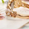 Zegarek luksusowa perła i diamentowa bransoletka obserwuj wyśmienite panie ręcznie robane