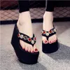 Slippers Rhinestone Women Beach Flip Flops Soft Eva Ladies Outdoor Slippers Sexy High Heel Summer Shoes Woman Fashion Slides J230519