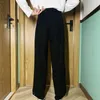 Erkek pantolon erkekler rahat sağlam basit büyük boy 3xl düğmesi sinek şık Kore tarzı düz pantolonlar allmatch anklelength gevşek 230519