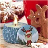 Świece świąteczne set Santa Claus Snowman Cone bezdymne aromat sojowy impreza domowa świeca upuszcza dostawa ogród dhkgi