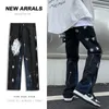Mens Jeans high street pants American skateboard washed splash jeans mens floor streetwear hiphop Panic buying denim men 230518