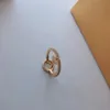 Anel de diamante de designer para mulheres, anéis de luxo com letra F, anéis de noivado de amor banhados a ouro, tamanho 6 7 8