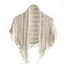 Lenços de algodão shoder wrap triangar shawl lenço de crochê de ombros entrega acessórios de moda com chapéus luvas dh5zj