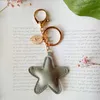 Porte-clés femmes en cuir coeur porte-clés nouveau cuir étoile de mer pentagramme porte-clés avec breloque sac pendentif porte-clés cadeau de fête
