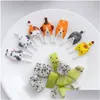 Fourchettes Animal Fruit Nourriture Mini Dessin Animé Enfants Snack Gâteau Dessert Pick Party Décoration Drop Delivery Maison Jardin Cuisine Salle À Manger Bar F Dhubq