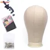 Wig Stand Stand Alileader Wig Soft Cork Canvas Block Head voor het weergeven van mannequin hoofdpruik Stand Free Get klemhouder en TPINS Hoge kwaliteit 230519