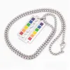 Pendentif Colliers Mode Arc-En-Gay Pride Collier Lame De Rasoir De Sécurité Hip Hop Amour Lesbien Perlé Chaîne Jewelrypendant Drop Delive Dhch0