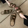 Внешние тапочки женские платформы Flats Обувь Casual Fashion Brown Sandals Ladies Comfort Flip Flops Summer Non Slip Slippers 2023 x230519