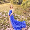 Sukienki macierzyńskie Fotografia Rekwizyty fantazyjne suknia macierzyńska do sesji zdjęciowej Bez rękawów seksowne kobiety ciążowe sukienka