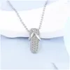 Hänge halsband z versaille kvinnor flip flops minimalistisk gåva för tjej hip hop smycken droppleverans hänge dhlxw