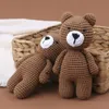 Sonagli Mobiles Baby Rattle Crochet Elk Bear Massaggiagengive con campane nato Montessori Eonal Toy Anelli di legno Giocattoli 230518