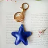 Porte-clés femmes en cuir coeur porte-clés nouveau cuir étoile de mer pentagramme porte-clés avec breloque sac pendentif porte-clés cadeau de fête