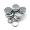 10 pièces vides en aluminium argenté boîtes de conserve à visser rond bougie pots à épices avec couvercle à vis conteneurs de magasin 5g 10g 15g 20g 30g 50g