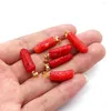 Pendant Necklaces Red Coral Pendants Natural Sea Bamboo For Jewelry Making Necklace Accessories Handmade DIY Supplies