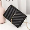 Bolsas de cintura Mulheres Pu couro de couro Lingge Crossbody Bag Fashion v Padrão Lattice ombro pequeno Viagem preta branca 23519