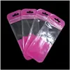 Packing Bags Transparent Plastic Resealable Bag Self Sealable Electronic Products Jewelry Storage Clear Window Package 4 Sizes Drop Dhnzv