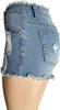 Groothandel Summer Brand Dames shorts Short Rok Sport Running Fitness Quick droge Aodrusa gescheurd denim midden taille sexy cutoff noodlijdend