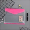 Packing Bags A4 Pp 11 Hole Binder Looseleaf Notebook Bag Waterproof School Business Office File Folder Translucent Document Storage Dhnau