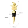 Kerstdecoraties zink Alloy Wine Bottle Stoppers Keuken Bar Santa Bird -vormige decoratieve accessoires Drop levering Huis tuin Dhv8l