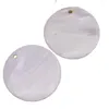 Pendentif Colliers 5PCS 60mm Disque Rond Naturel Blanc Nacre Shell Charms Artisanat