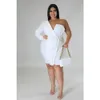 Robes grande taille Perl Sexy automne fête anniversaire robes de soirée une robe à manches longues grande taille femmes vêtements fermeture éclair tenue conception arrivée 230519