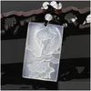 Hänge halsband naturlig röd vit kalkedoni Två fisksmycken Lucky Exorcise Evil Spirits Auspicious Amet Jade Fine Jewelrypendant DHG6V