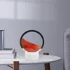 Bordslampor 3D Moving Sand Art RGB Färgglad färgförändring Ritning Ornamentljus Creative Hourglass Night