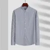 Camisas de vestido masculinas Plus Size Men Business Casual 7xl 8xl 9xl 10xl moda listrada outono manga longa