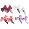 Accessori per capelli Geebro Fashion Lace Bow Scrunchies Nastro per donne Elastico Band Girls Forcine Cravatte