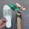 Slippers Woman Shoes 2023 Summer Ladies Fashion Boutique Rhinestone Comfortable Flat Breathable Luxury Design Women's Slides