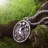 Naszyjniki wisiewa nigdy nie zanikają Wicca Triple Moon Bogini Viking Biżuteria Odin Raven Amulet Pentagram Wiccan Pagan Naszyjnik