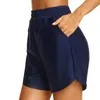 Actieve shorts dameszwemmen met zakken met hoge taille bord badpak badpak bodem jongensheren zwembroek