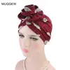 Beanies Fashion Women Muslim Hat Retro Flower Turban Head Cancer Chemo Beanie Scarf Wrap Cap Skullies Turban1 Scot22