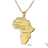 Подвесные ожерелья Африка Конго Алжир Карта Ожерелье мода Allmatch для мужчин и женщин -спарена