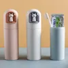 Toothbrush Holders Cute Portable Holder Box Travel Cup Mouthwash Toothpaste Storage Container Bathroom Outdoor Supplies 230518