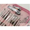 Other Household Sundries 26Pcs/Set Pruning Nail Clippers Cutting Pliers Set Groove Pedicure Inflammation Dead Skin Clipper Tool Drop Dhkfp