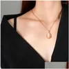 Pendant Necklaces Zorcvens Fashion Urn Water Tear Drop Necklace Stainless Steel Droplet Collar For Women Men Ash Jewelry Delivery Pen Dhmbv