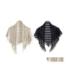Scarves Cotton Shoder Wrap Triangar Shawl Scarf Crochet Shrug Drop Delivery Fashion Accessories Hats Gloves Dh5Zj