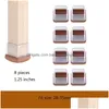 Möbler tillbehör Rund fyrkantig bordsstolbenskydd 0,75/1/1,25 tum golvbotten ER -fötter kepsar släpp leveranshem ga dhbfy