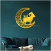 Andra festliga festförsörjningar Ramadan Mirror Stickers Gold Sier Muslim Islam Eid Mubarak Festival Home Decoration Drop Delivery Gard Dh376