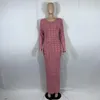 Ubranie etniczne 2023 190617-136# Typ dzianiny Długa moda pastelowa sukienka kolorowe Abayas